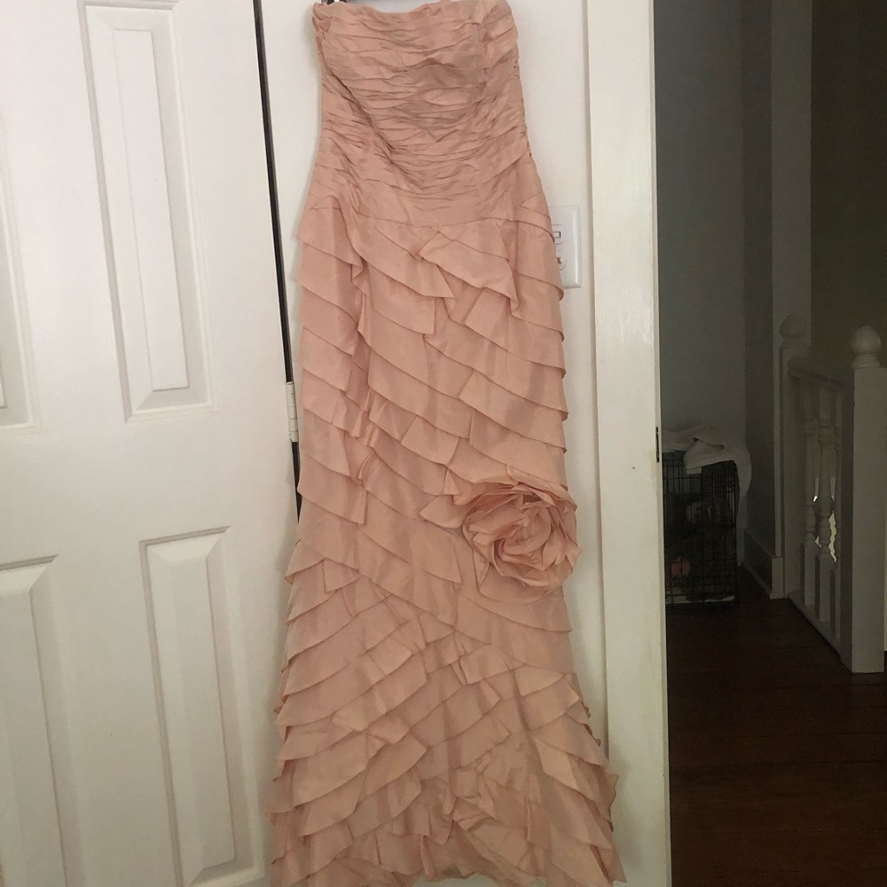 Teri Jon by rickie freeman blush wedding dress 6